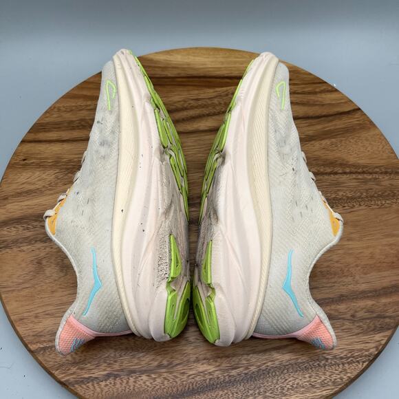 Hoka One One Clifton 9 Shoes Womens Sz 9B Vanilla Astral Running Comfort Walking - Picture 6 of 8